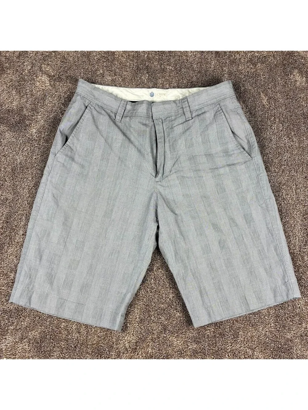 J.CREW Men's Chino Shorts Size 30 Grey Plaid